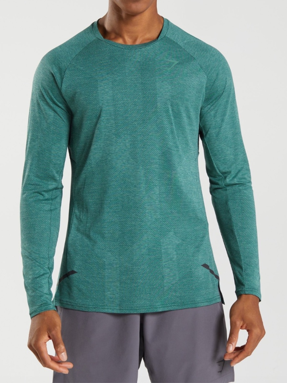 GYMSHARK APEX LONG SLEEVE ATHLETIC T-SHIRT GREEN - L